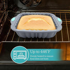 To encounter 44 Pieces Silicone Square Cake Pans Set, 3 Sizes Silicone Fluted Cake Pan with Reusable Baking Cups, Food Grade Baking Molds for Brownie, Bread, Muffin, Light Grey