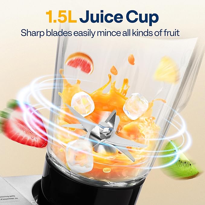 VIVOHOME 9 in 1 Multifunctional Stand Mixer with Fermentation, 6 Speed 7.5 Quart Kitchen Electric Food Mixer with Timer, Meat Grinder, Juice Blender, Vegetable Slicer, Pasta and Cookie Maker, Silver