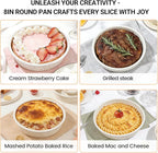 SJ 10 Inch Silicone Round Cake Pan with Metal Reinforced Frame 1Pack, Nonstick Silicone Cake Mold for Baking Suitable for Making Layers, Cheese & Chocolate Cakes