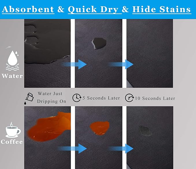 Coffee Mat for Countertops ,Coffee Bar Accessories Fit Under Coffee Maker Espresso Machine, Absorbent Hide Stain Rubber Mat for Countertop ,Dish Drying Mat for Kitchen Counter (Green, 17"x31.5")