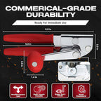 Chef Master Commercial Can Opener Heavy Duty - Manual Hand Crank for Large Cans with Anti-Slip Grip - Stainless Steel Restaurant Can Opener Manual for Seniors, Kitchen, Bars & Food Trucks - 90056