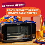 Instant Pot No Preheat Required* 6-Slice Air Fryer Toaster Oven with InstantHeat Technology, 10-in-1, Air Fry, Roast, Bake, Sear Crisp, Toast, Bagel, Broil, Dehydrate, Reheat, and Make Pizza