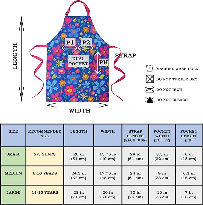Kids Apron - cooking, gardening, artist, painting, cleaning, baking, pottery, chef, kitchen - gift boys, girls