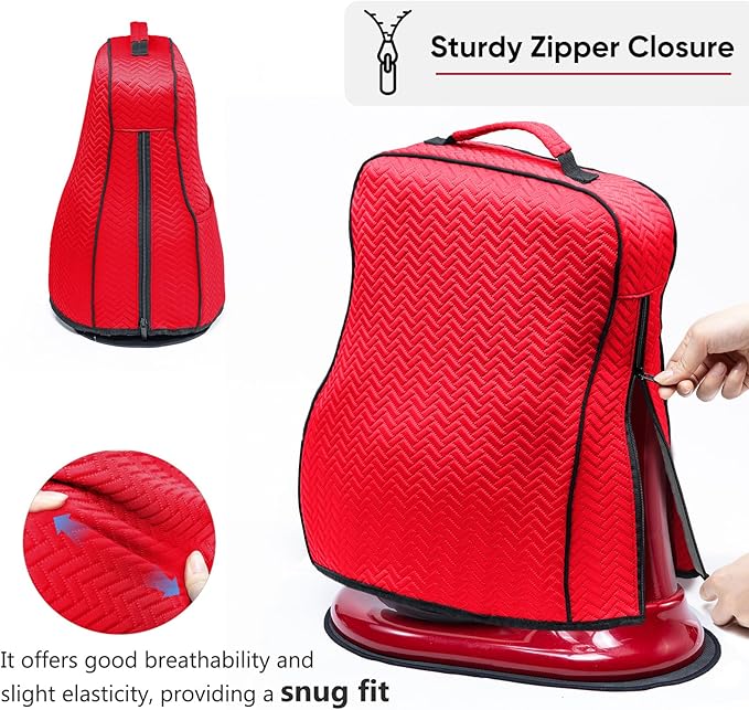 BAGSPRITE Stretchy Stand Mixer Cover with Appliance Slider- Washable Appliance Cover Compatible with Kitchenaid Mixer5/4.5 Quart - Dust Cover with Pockets for Kitchen Aid Accessories and Attachments