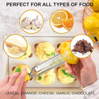 DESIGNED BY CHEFS ~ Premium Lemon Zester Grater With Perfectly Angled Teeth ~ Ideal for Citrus, Parmesan Cheese, Garlic, Vegetables and Fruits