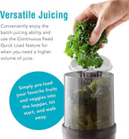Shine Multi-Batch Compact Cold Press Juicer SMB-1, Hands-Free, Hopper Continuous Feed, Portable