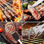 BBQ Grill Accessories Set, 20Pcs Barbecue Grill Tools, Stainless Steel BBQ Utensil Kit with Case for Smoker Camping, Great Choice for Outdoor Kitchen Cooking, Gift for Thanksgiving Day, Christmas