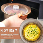27oz Platinum Silicone Microwave Steamer Pot with Handle & Lid - Korean 100% Food-Grade Steamer Bowl, Heat-Resistant Cooker with Steam Holes, Easy Clean, Dishwasher Safe, Yellow