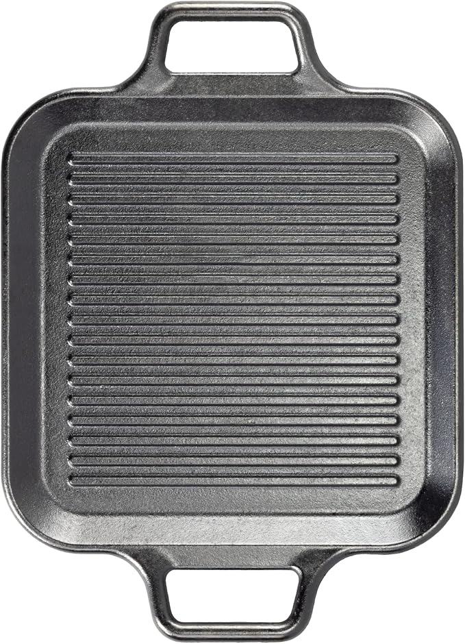 Lodge BOLD 12 Inch Seasoned Cast Iron Grill Pan with Loop Handles; Design-Forward Cookware