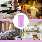 500 Pcs Lavender Purple Coffee Stir Sticks Set Lilac Purple Cocktail Straws Acrylic Stir Stick Holder Coffee Stirrers Holder Bar Straws Drink Stirrers for Coffee Bar Party Supplies Kitchen 2.7*4 Inch
