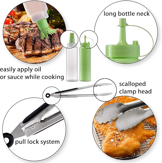 Metal Spatula Set - Griddle Accessories kit - Grill Flat Spatula Pancake Flipper Hamburger Turner - Metal Utensil great for BBQ Grill Flat Top - Cast Iron Griddle Accessories - Commercial Grade