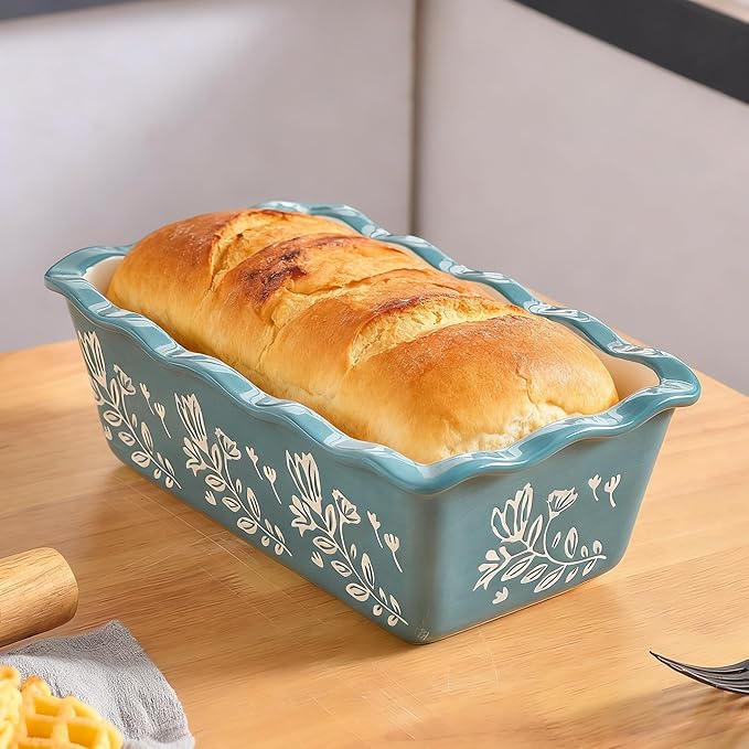 Wisenvoy Loaf Pan Bread Pan Ceramic loaf pans for baking Porcelain Baking Pans Nonstick Bread Pans for Baking