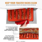 Toaster Oven Air Fryer Reusable Mats Accessories 10 x 12, Compatible with Cuisinart, Breville, Black and Decker + More, Non-Stick, Easy Clean, Food Safe Oven Liner Replacements for Parchment Paper