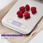 Food Kitchen Scale High-Precision Digital Scale Accurate Weighing for Baking & Cooking Enthusiasts (Silvery & Black)