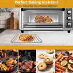 Countertop Toaster Oven Replacement Parts for BLACK DECKER 8 Slice Extra Wide Convection Toaster Oven, 16.5×11.5 IN Stainless Steel Toaster Oven Accessories Baking Rack Wire Rack for cooling