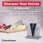 Brod & Taylor VG2 Professional Knife Sharpener | 3-Action Tungsten Carbide (Stainless Steel)