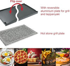 TAMARIT Raclette 3-in-1 Electric Grill - Portable, Korean BBQ Indoor with 8 Paddles, Dishwasher Safe Reversible Non-stick Grill