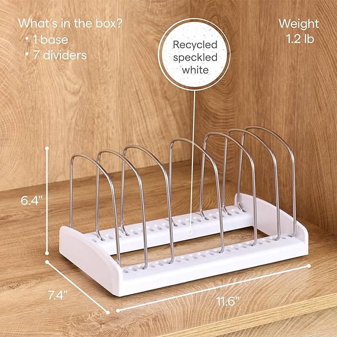 YouCopia StoreMore Adjustable Bakeware Rack with Steel Wires, Cookie Sheet Baking Pan and Tray Organizer for Kitchen Cabinet and Pantry Storage, Premium Edition