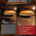 2 Pack Oven Liners for Bottom of Oven, 17"x25" Heavy Duty Non-Stick Oven Liner Mat, Reusable Heat Resistant Grill & Baking Mat, BPA/PFOA Free Roaster Liners, Fits Electric, Gas, Toaster Ovens (Copper)