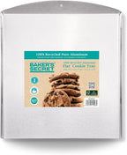 Baker's Secret Commercial Grade Natural Pure Aluminum 16" Cookie Sheet Flat, 100% Recycled, Baking Tray For Oven, Chemical Free No PFOA, PFOS, and PTFE - The Natural Aluminum Collection