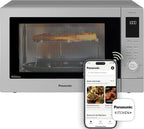 Panasonic HomeChef Connect Microwave Oven, Smart Multi Oven, Connected App for Automated Meal Prep, 4 Cooking Modes, Air Fryer, Convection Bake, FlashXpress Broiler, 1000W, 1.2 cu. Ft. - NN-CV87QS
