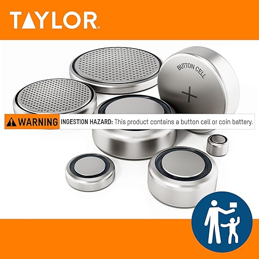Taylor Digital Premium High Heat Resistant Candy Thermometer, Meat, Deep Fry, Brewing, and Craft Thermometer, with pan/Kettle Clip and Heat Shield, Backlit Display, and Includes 1 CR2032 Battery, Navy