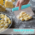 ALLTOP Pastry Blender & Bench Scraper - Premium Kitchen Baking Essential Gadget Set for Cake and Bread Making - Stainless Steel Dough Scraper&Butter Cutter for Homemade Delights - Turquoise
