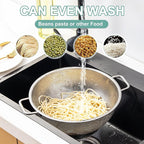 Kaishun Colander Stainless Steel 5-Quart, Kitchen Strainer for Pasta, Fruits Vegetables, Dishwasher Safe