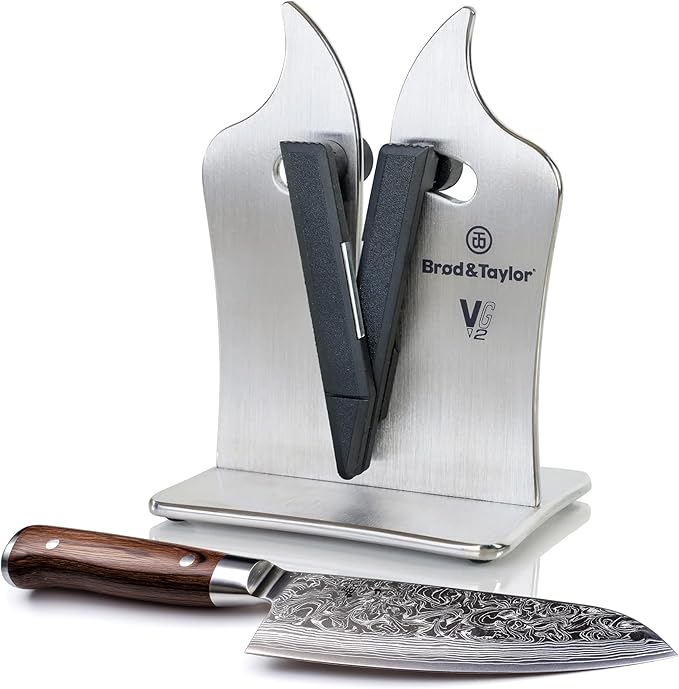 Brod & Taylor VG2 Professional Knife Sharpener | 3-Action Tungsten Carbide (Stainless Steel)