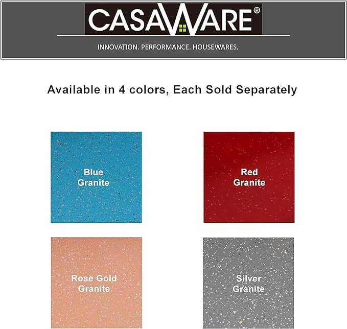 casaWare Toaster Oven 3-Piece Set (Rose Gold Granite)