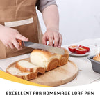 HONGBAKE 6 Pack Bread Pan 1 Lb, 8.5 x 4.5 Inch Loaf Pans for Baking Bread, Nonstick Meatloaf Pan with Wide Grips, Banana Bread Tin for Homemade Bread, Grey