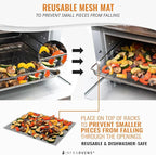 Toaster Oven Air Fryer Reusable Mats Accessories 10 x 12, Compatible with Cuisinart, Breville, Black and Decker + More, Non-Stick, Easy Clean, Food Safe Oven Liner Replacements for Parchment Paper
