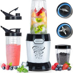 Smoothie Blender, 1200W Personal Blender for Smoothies, Blenders for Kitchen with 2 BPA-Free 26oz Travel Cups, Perfect for Smoothies, Frozen Drinks, Juices & Protein Shakes, Stainless Steel Blades