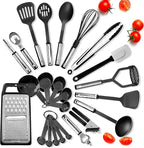 Baking Pan Set, 39 Piece Premium Baking Set, Nonstick Bakeware Sets BPA Free, Cookie Sheets for Baking Nonstick Set, Steel Baking Sheets for Oven with Muffin Pan, Cake Pan & Black Kitchen Utensils