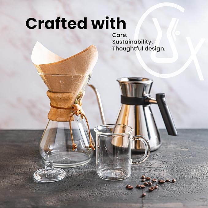 Chemex Pour-Over Glass Coffeemaker - Classic Series - 3-Cup - Exclusive Packaging