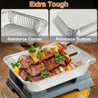Gladify Aluminum Foil Pans 9x13 Disposable Baking Pans 30 Pack Heavy Duty Half Size Tin Foil Trays for Steam Table, Roasting, Cooking, Heating, Freezing Food
