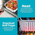 8x8 Disposable Aluminum Pans - 40 Pack Foil Pans For Cooking, Baking Cakes, Roasting & Homemade Breads - Disposable Food Containers