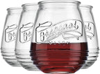 Glaver's Stemless Wine Glasses 21 Oz. Set Of 4 Original Mason Vintage Goblet Beverage Glasses Uses For Your Cocktail Lounge, Whiskey Parties, and Everyday Dinner Table. Dishwasher Safe. (Large)