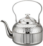 SANQIAHOME Antique 1.8L (60 Oz) Stainless Steel Teapot with Infuser Silver