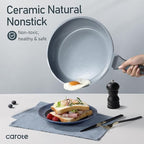 CAROTE 14 Pcs Ceramic Cookware Set, Pots and Pans Set Non Stick with Ceramic Coating, Induction Kitchen Sets