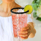 Kate Aspen Clear Plastic Drinking Glasses Set of 8, 19 oz, Hobnail Bubble Acrylic Glasses Drinkware, Plastic Tumblers Cups Dishwasher Safe, BPA-Free Acrylic Cups Reusable for Cocktails and Kitchens