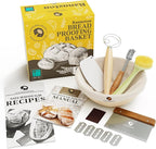Superbaking 9' Round Banneton Bread Proofing Basket Gift Set– Sourdough Starter Kit for Crusty Artisan Style Loaves, Includes Essential Bread Baking Supplies & Tools - Ideal Gift for Bakers