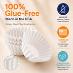 4 Cup Basket Coffee Filters (100, White)