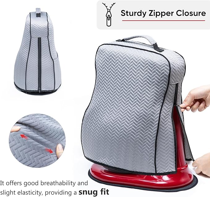 BAGSPRITE Stretchy Stand Mixer Cover with Appliance Slider- Washable Appliance Cover Compatible with Kitchenaid Mixer5/4.5 Quart - Dust Cover with Pockets for Kitchen Aid Accessories and Attachments