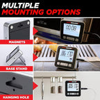 Alpha Grillers Meat Thermometer Digital - Kitchen Oven Thermometer for Cooking Food, Grilling, BBQ Smoker - 7 Preset Temperature Alerts, Timer, Alarm, & Stainless Steel Temperature Probe