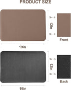 Dish Drying Mat for Kitchen Counter, 12"x19" Dish Drying Pad with Non-slip Rubber Backed, Hide Stain Anti Absorbent for Kitchen Counter, Drying Mat for Coffee Machine Dish Rack (Brown)