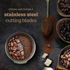 NELO 3.5oz One-Touch Coffee Grinder, Power Grind with Removable BPA Free Stainless Steel Dishwasher Safe Bowl, 15 Cups, Easy Use, 200 Watts, Electric Coffee Bean Grinder, Spice Grinder, Nuts, Black