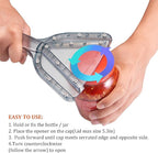 Uinxan Jar Opener for Weak Hand & Seniors with Arthritis,Easy Twist Off Bottle Caps,Patent | Unique Kitchen Gadgets,Handheld Lid Top Open for Elderly/Women/Men (Transparent)
