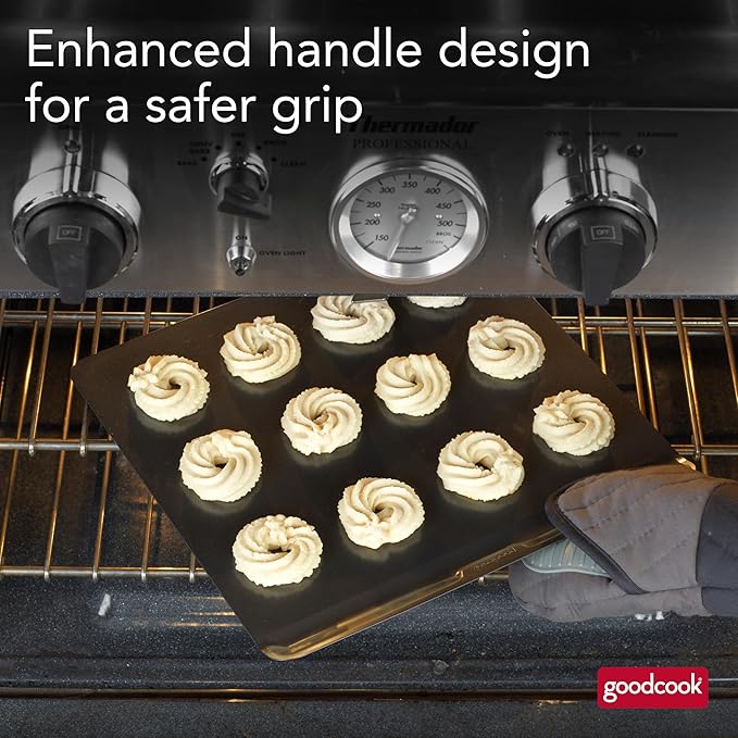GoodCook AirPerfect Nonstick Air Insulated Cookie Sheet, 14" x 12", No Burning, Gray