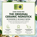 GreenPan Treviso 9.5” and 11” Frying Pan skillet Set, Non-Toxic PFAS-Free Stainless Steel Ceramic Nonstick Coating, Induction Suitable, Multi Clad, Pouring Rims, Dishwasher & Oven Safe to 600°